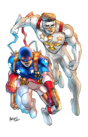 Sgt. Flag and Agent Shield artwork for Flag Day