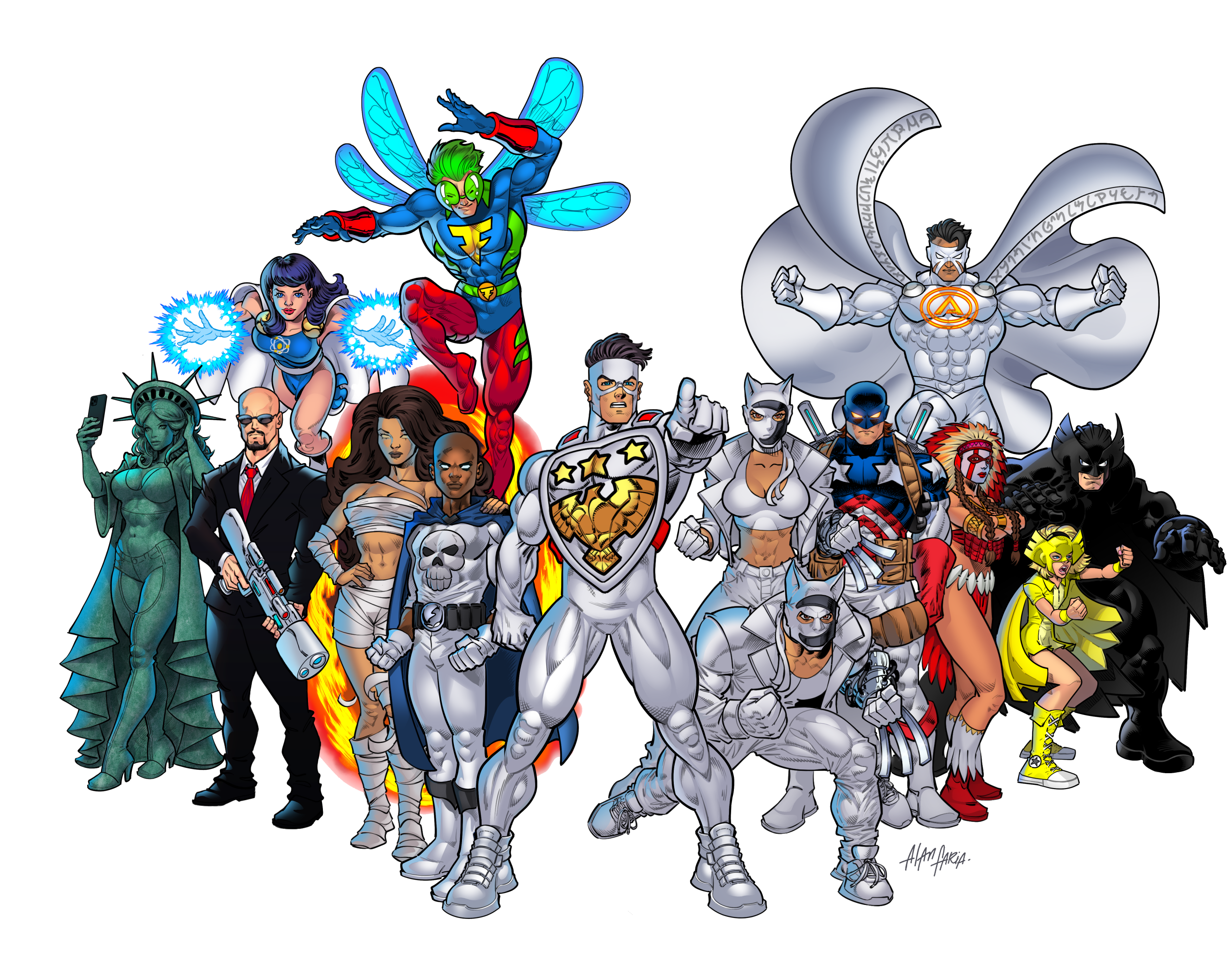 G-Man Comics heroes artwork
